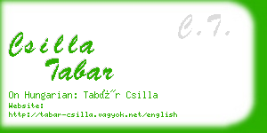 csilla tabar business card